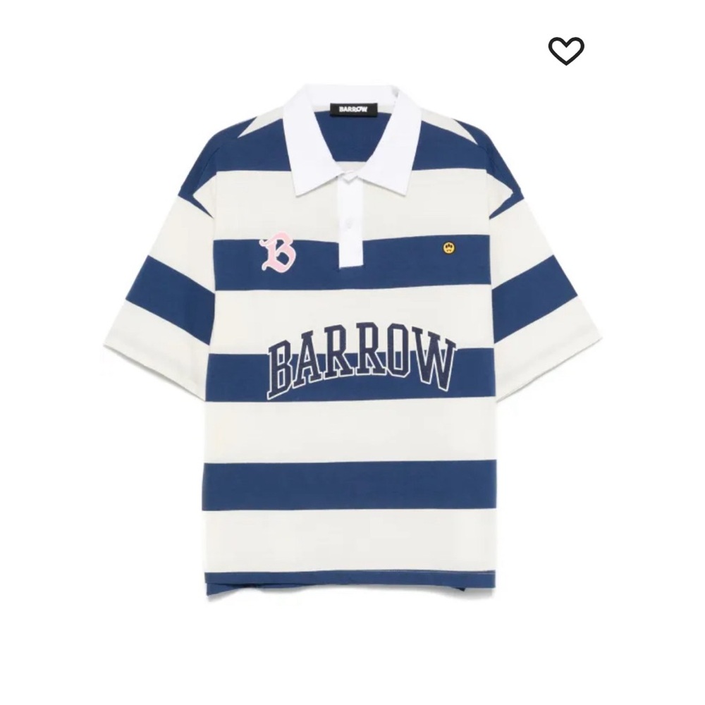 BARROW
striped polo shirt~Striped Blue and White Polo Shirt. Size XL